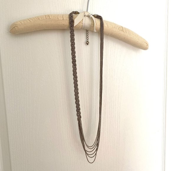 Vintage Silver Tone Long Braided Rope Necklace from Bloomingdales - Picture 2 of 13